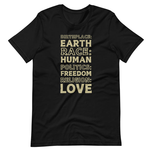 Birthplace - Earth Men's T-Shirt