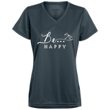 Be... Happy Ladies V-Neck Tee