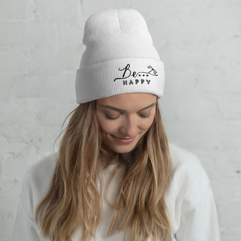 Be...Happy Cuffed Beanie - The Be Line Products